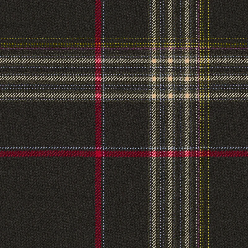 Maharam - Motif tartan mélangé - 466364.003 Cacao