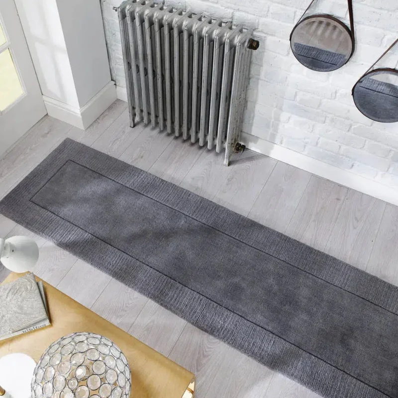 Tapis de couloir en laine Siena Gris 60x230cm