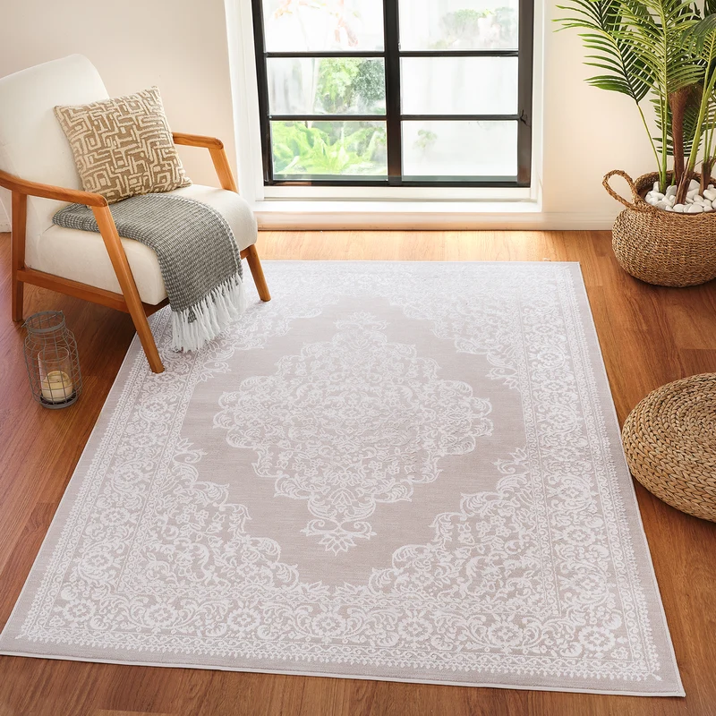 Tapis Vintage Oriental Beige/Blanc Kokomo