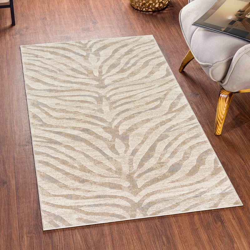 Tapis Zébré Bohème Gris/Beige Luanda