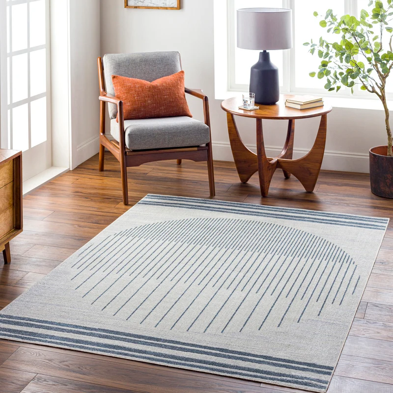 Tapis Scandinave Lavable en Machine Bleu Santiago