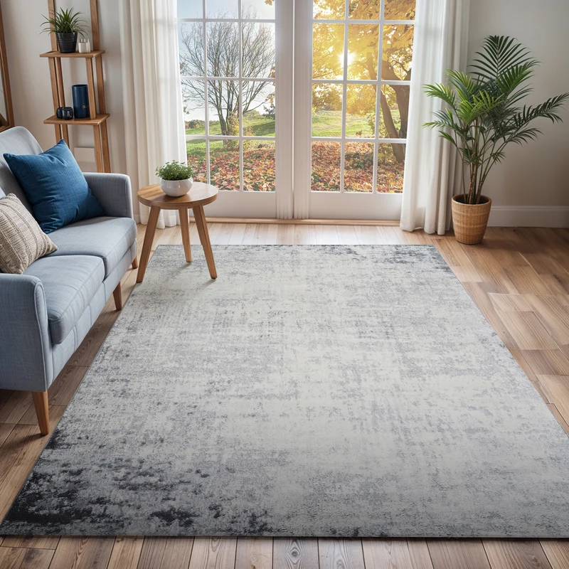 Tapis Abstrait Utrecht Moderne Blanc/Gris
