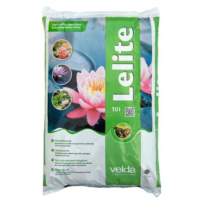 Terreau aquatique Lelite 10L - Spécifique pour nénuphar - Velda