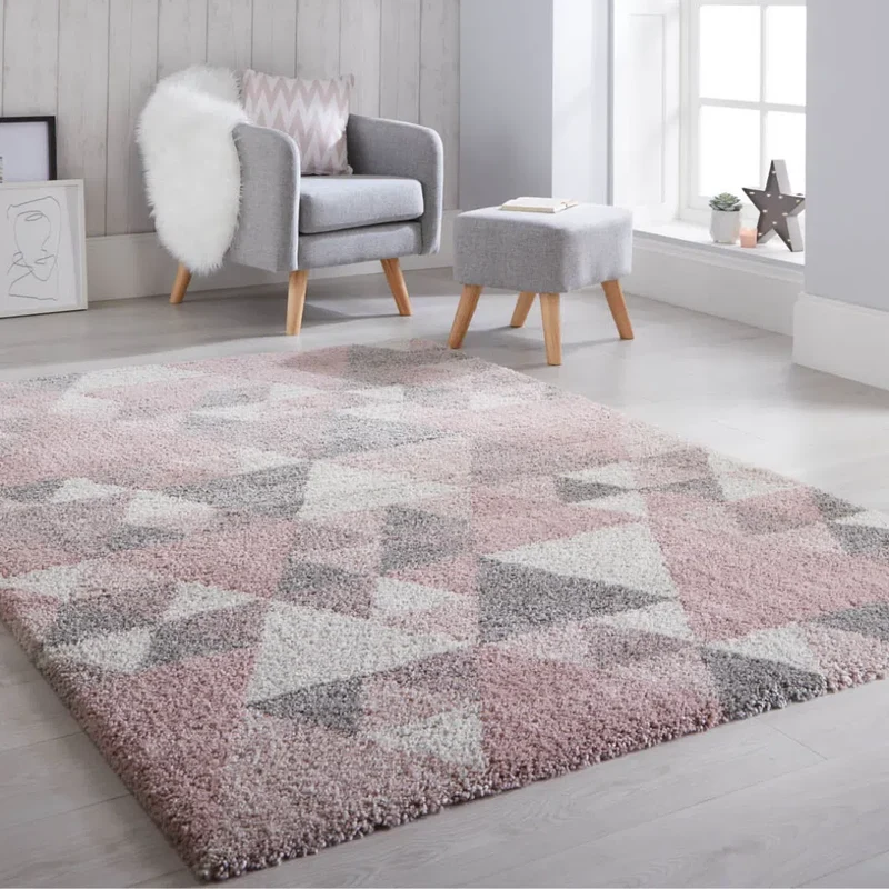 Tapis Shaggy Nuru Rose