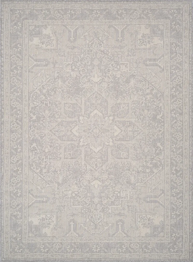 BALLARAT Tapis d'Extérieur/Intérieur Gris/Ivoire 160x213