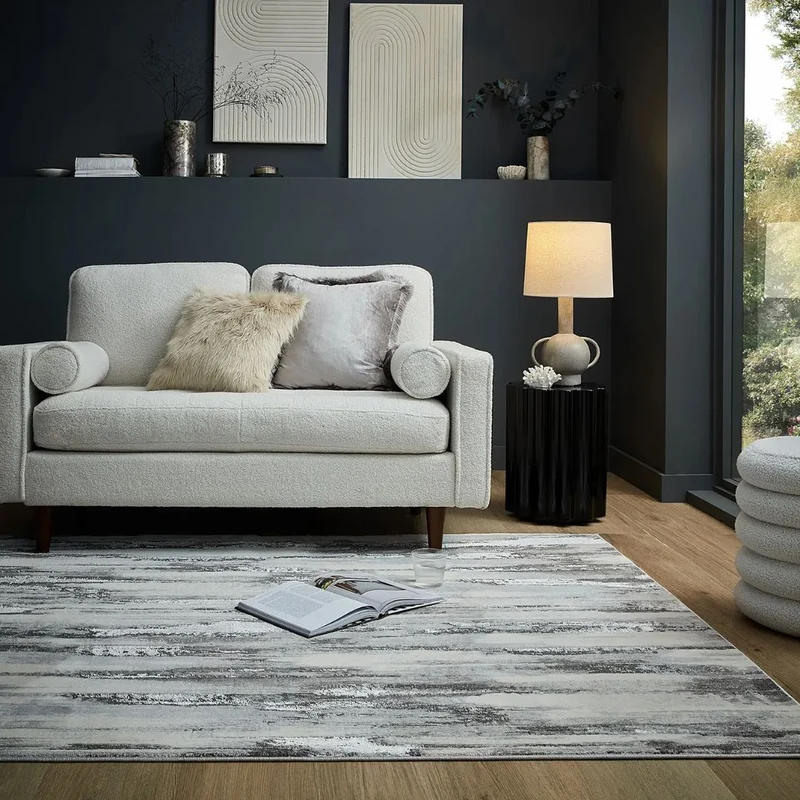 Tapis Gleam argent 80x150cm