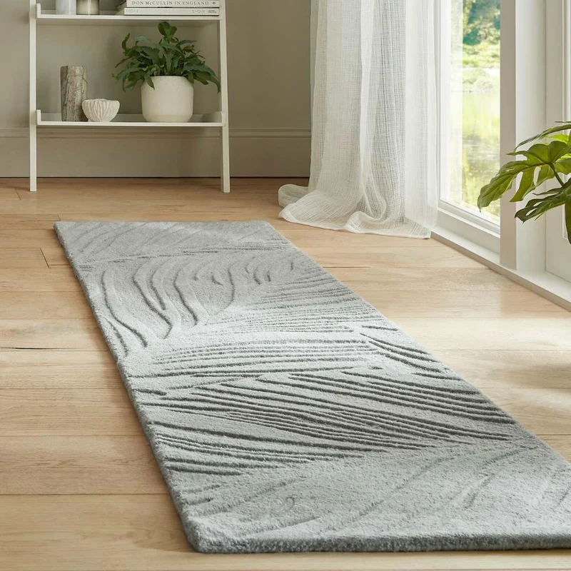 Tapis de couloir en laine Lino Gris