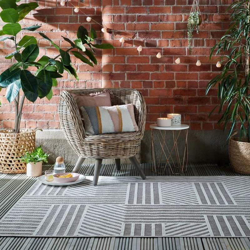 Tapis extérieur Blocks naturel