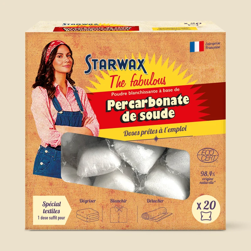 Doses prêtes à l'emploi détachantes & raviveur de blancheur – Percarbonate de Soude