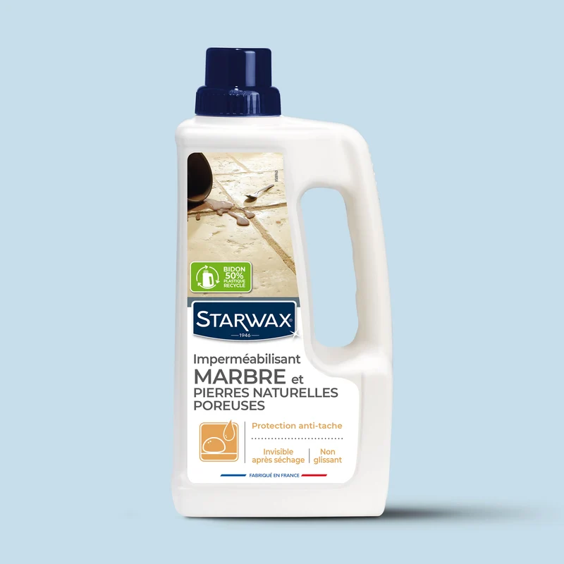 Imperméabilisant marbre et pierres naturelles poreuses - protection invisible