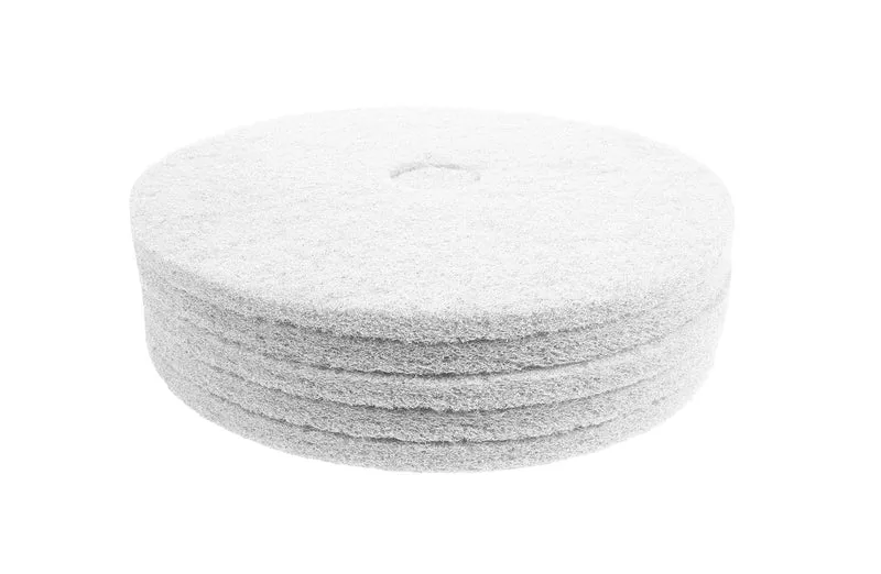 Tampons pour polisseuse à plancher - super polissant - pour vaporiser/polir - 17" (43,1 cm) - blanc - boîte de 5 - Norton