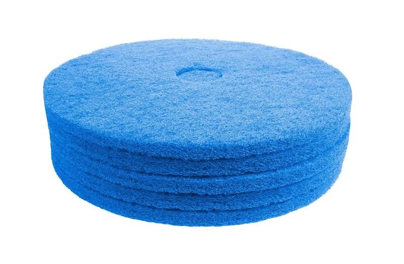 Tampons pour polisseuse à plancher - pour récurer - 19" (45,7 cm) - bleu - boîte de 5 - Norton