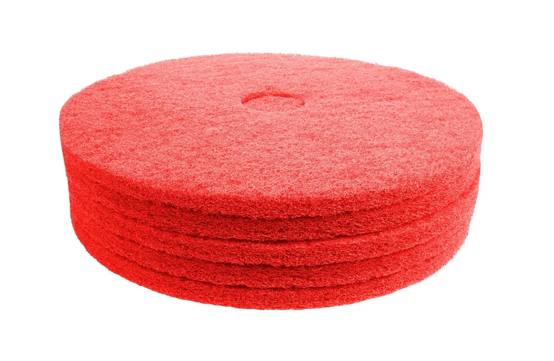 Tampons pour polisseuse à plancher - pour lustrer et vaporiser/polir - 19" (48,2 cm) - rouge - boîte de 5 - Norton