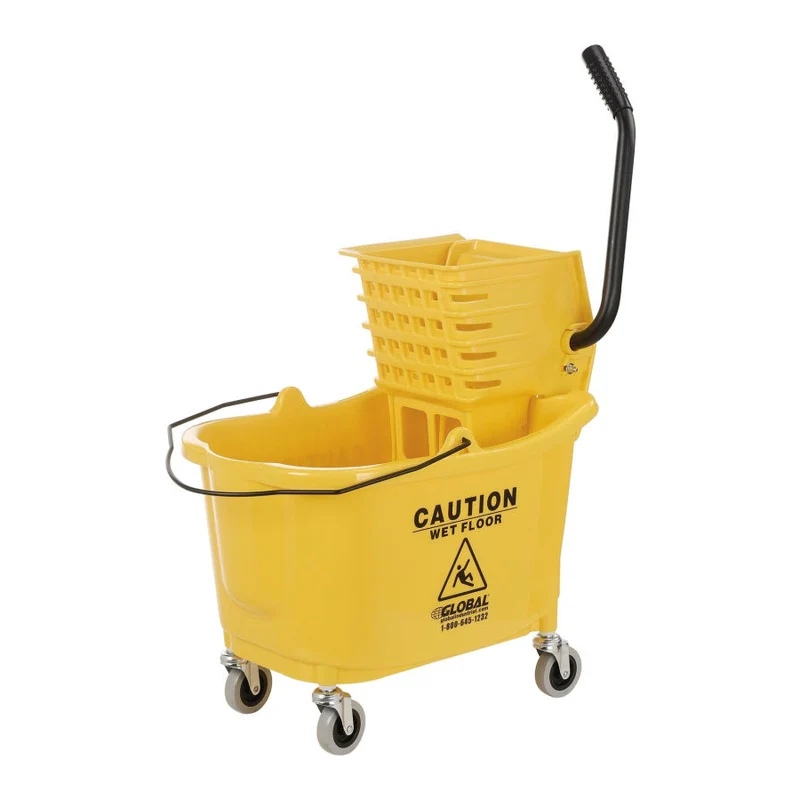Ensemble seau et tordeur à pression latérale - 11.10 gal (42 L) - jaune