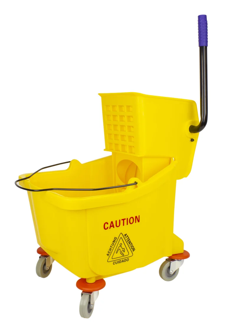 Ensemble seau et tordeur à pression latérale - 9,4 gal (36 L) - jaune