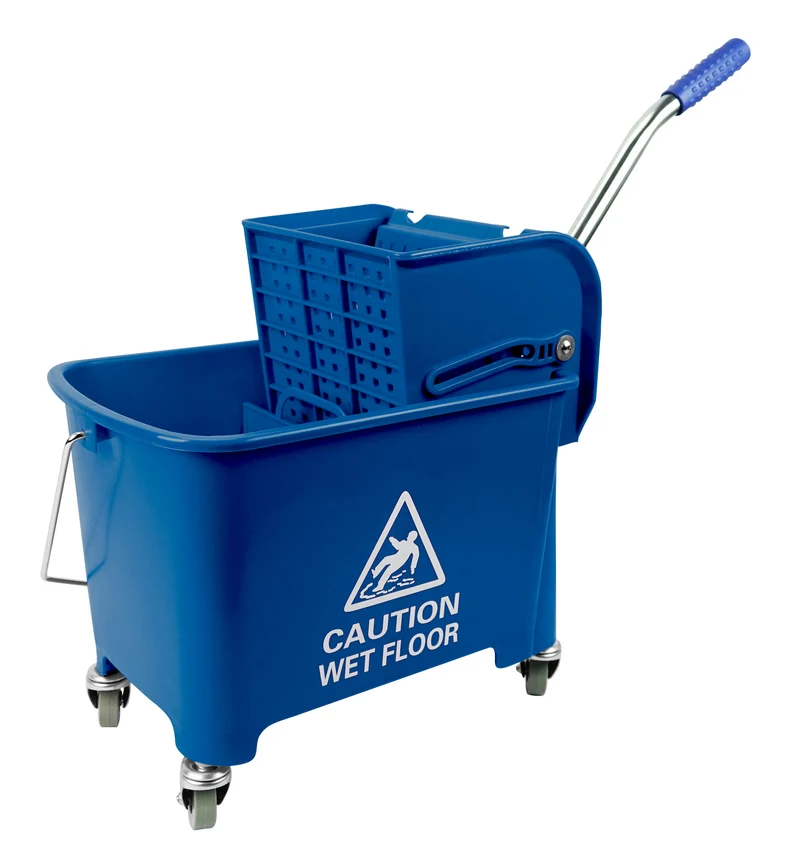 Ensemble seau et tordeur à pression latérale - 5 gal (21 L) - bleu