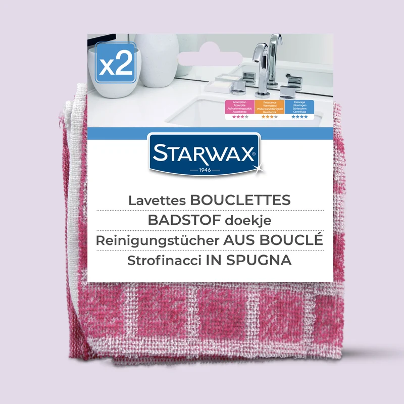 2 Lavettes bouclettes