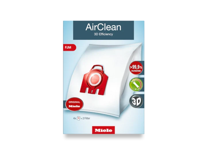 Sac AirClean 3D - Aspirateur chariot - Miele - Type FJM - 4 sacs + 2 filtres