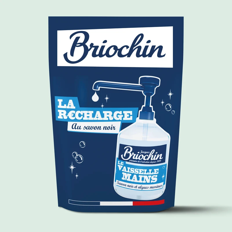 Recharge Liquide Vaisselle Mains Savon noir & Algues Marines