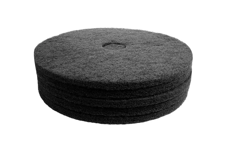 Tampons pour polisseuses à plancher - pour décaper - 17" (43,1 cm) - noir - boîte de 5 - Norton