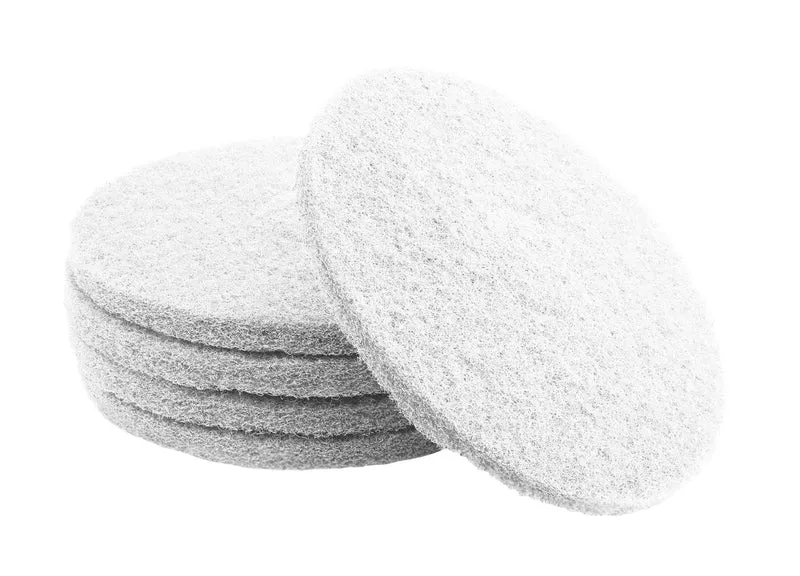 Tampons pour polisseuse à plancher - super polissant - pour vaporiser/polir - 12" (30,4 cm) - blanc - boîte de 5 - Norton
