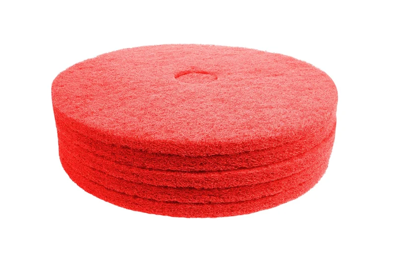 Tampons pour polisseuse à plancher - pour lustrer et vaporiser/polir - 18" (45,7 cm) - rouge - boîte de 5 - Norton