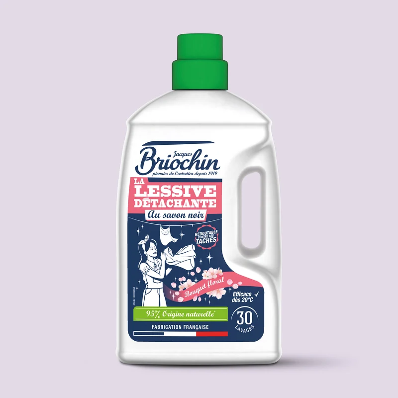La Lessive détachante au Savon noir parfum Bouquet floral