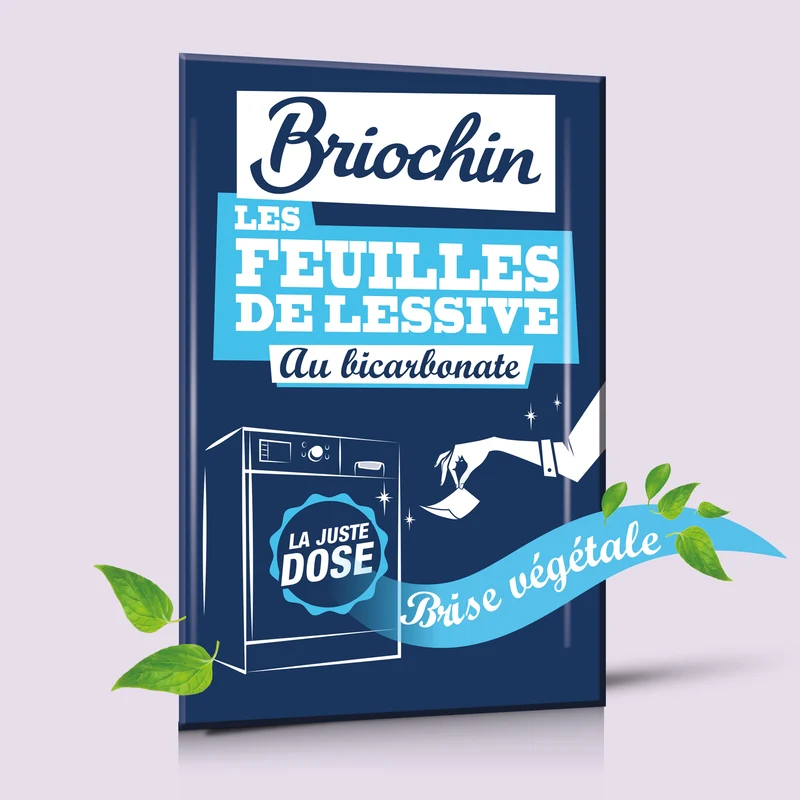 Feuilles de lessive au Bicarbonate parfum Brise végétale