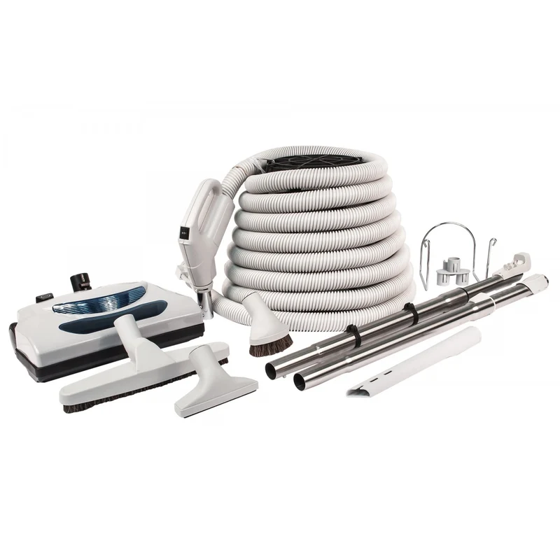 Ensemble pour aspirateur central - boyau électrique 30' à 50' - balai électrique PN11 écono - Blanc ou Noir