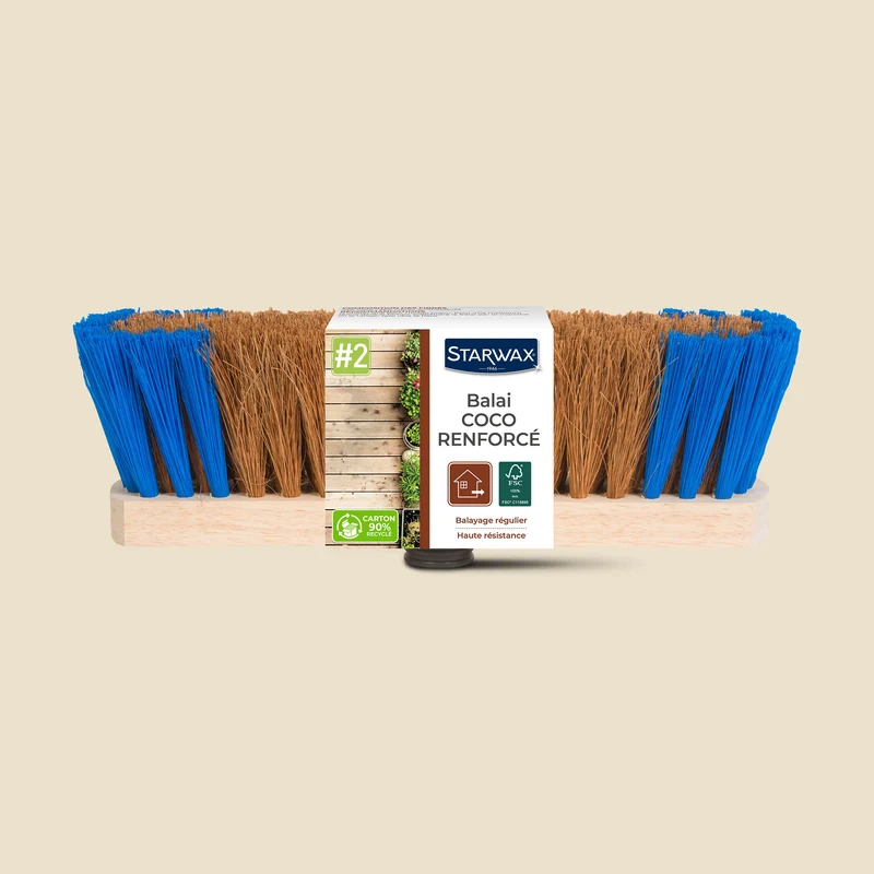 Balai coco renforcé pour sols extérieurs FSC®