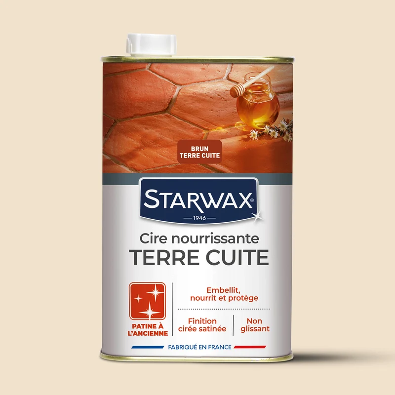 Cire nourrissante (patine à l'ancienne) pour tomettes et terres cuites