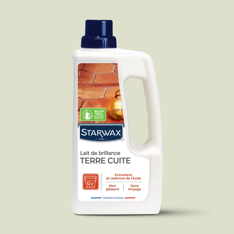 Lait de brillance pour tomettes et terres cuites