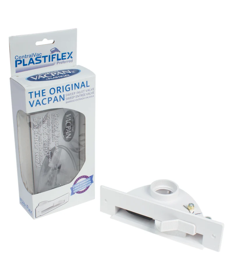 Porte-poussière automatique pour aspirateur central - blanc - Plastiflex VCPW01