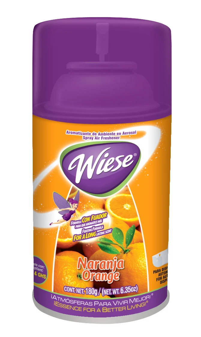 Déodorisant en aérosol intermittent - parfum orange - 180 ml (6,2 oz) - Wiese NAEDC01