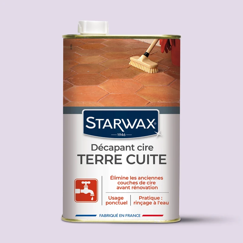 Décapant cire avant rénovation pour tomettes et terres cuites