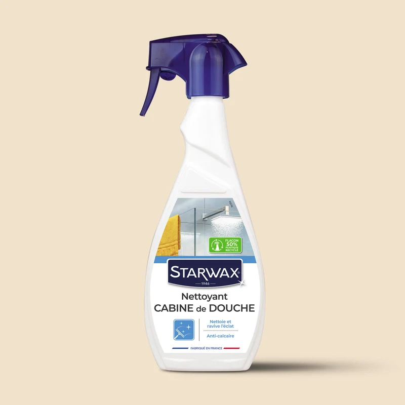 Nettoyant anti-calcaire pour cabine de douche