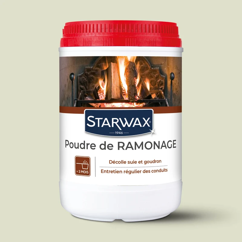 Poudre de ramonage pour poêle et cheminée