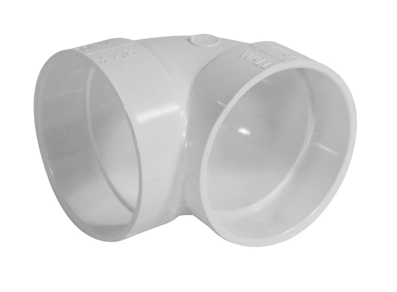 Coude 90° court - pour installation aspirateur central - blanc - Plastiflex SV8052