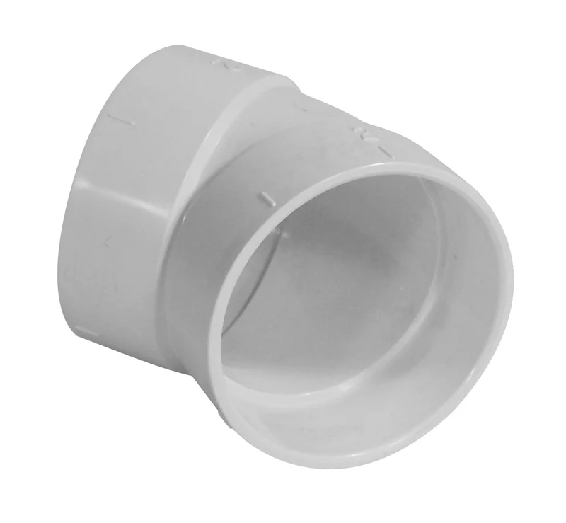 Coude 38° - raccord en "L" - pour installation aspirateur central - blanc - Hayden 762038