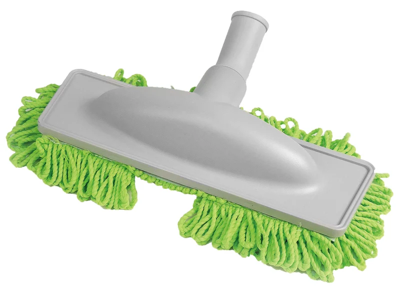 Brosse-vadrouille en microfibre - 32 mm (1 1/4") dia - largeur de nettoyage 30,5 cm (12") - gris et vert