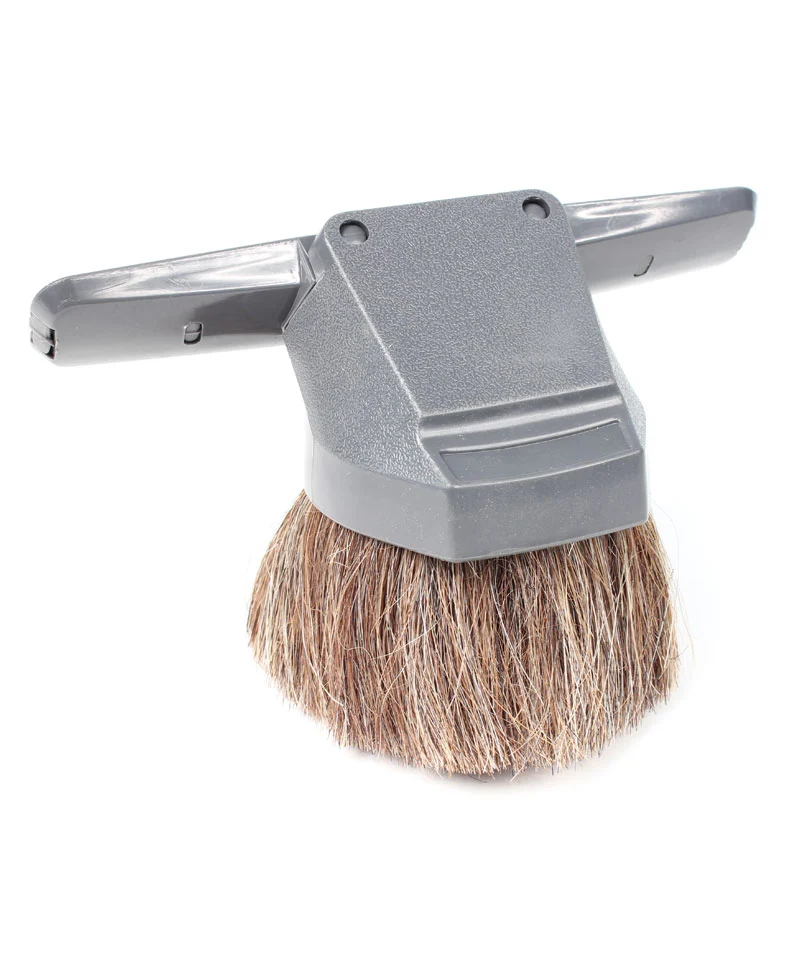 Brosse combinée pour divan et épousseter - en crin de cheval - 1 1/4 - couleur grise