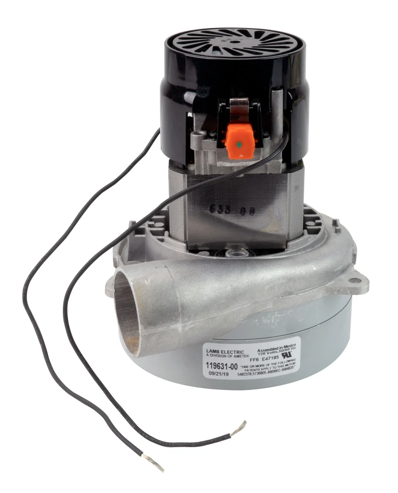 Moteur pour aspirateur tangentiel - dia 5,7" - 2 ventilateurs - 120 V - 14,4 A - 1659 W - 515 watts-air - Lamb / Ametek 040073 - L119631-00