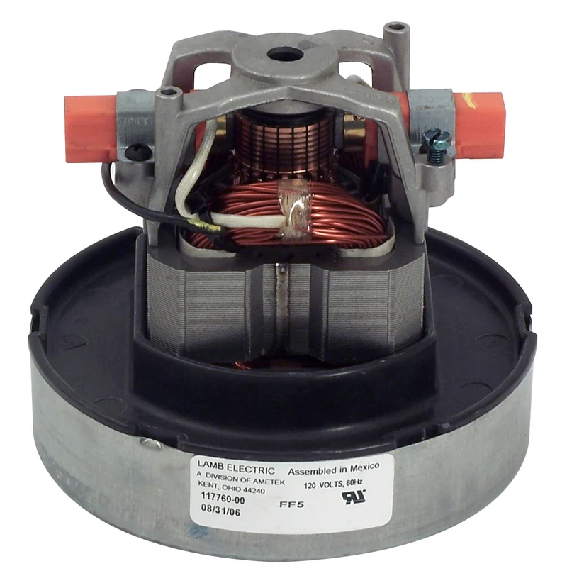 Moteur pour aspirateur "Thru-Flow" - dia 5,7" - 1ventilateur -120 V - pour l'aspirateur Taski Bora - Lamb / Ametek 117760-00 (B)