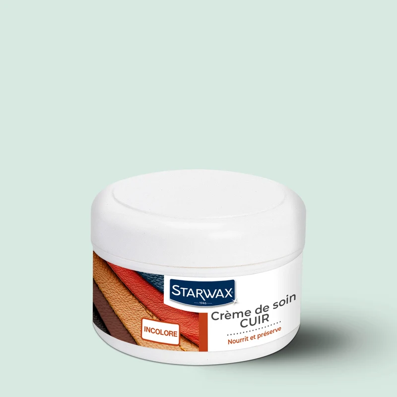 Crème de soin incolore pour cuir