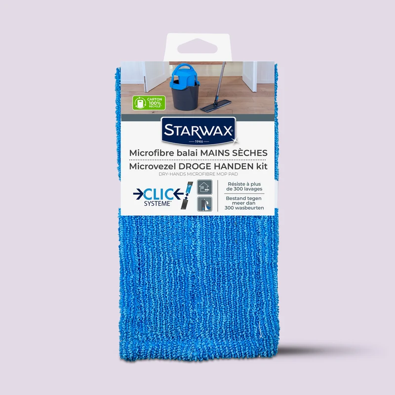 Microfibre balai Mains sèches Clic système