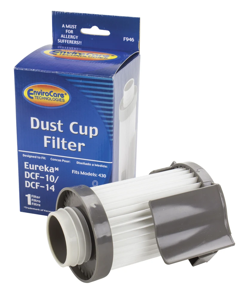 Filtre cartouche complet du récipent à poussière Eureka DCF10/DCF14 pour aspirateur vertical 430 - F946