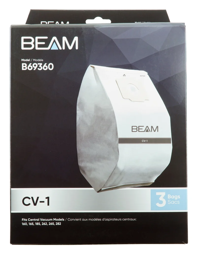 Sacs en papier pour aspirateur central Beam CV-1- paquet de 3 sacs
