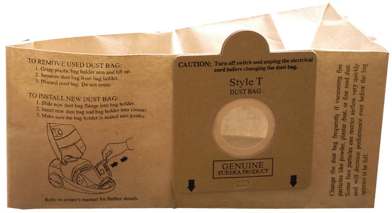 Sac en papier pour aspirateur Eureka type T - paquet de 3 sacs - 67713A
