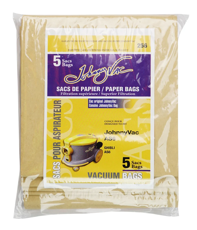 Sac en papier pour aspirateur Johnny Vac AS6 - paquet de 5 sacs