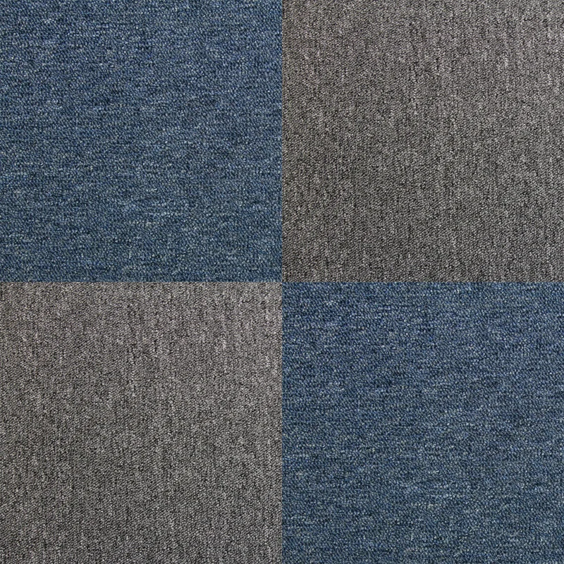 40 x Dalles de Moquette Couleur Bleu Tempête & Gris Anthracite 50 x 50cm (10m²)